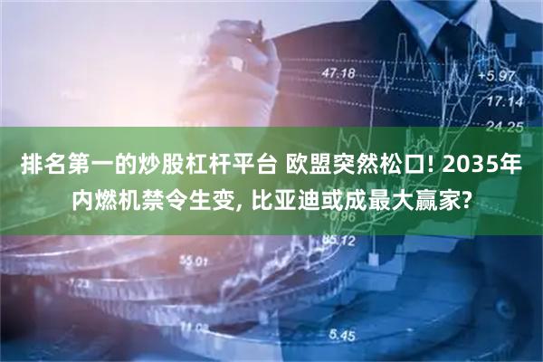 排名第一的炒股杠杆平台 欧盟突然松口! 2035年内燃机禁令生变, 比亚迪或成最大赢家?